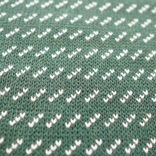 ビンガムトンニッティング BINGHAMTON KNITTING クルーネックコットンニット Birds Eye Crew Green