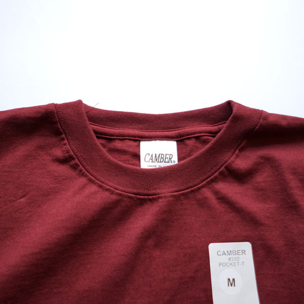 キャンバー CAMBER マックスウェイト 半袖 ポケットTシャツ MAX WEIGHT S/S POCKET TEE #302 BURGUNDY