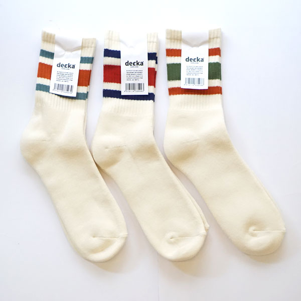 デカ decka スケーターソックス ラインソックス ショートレングス 80s Skater Socks Short Length