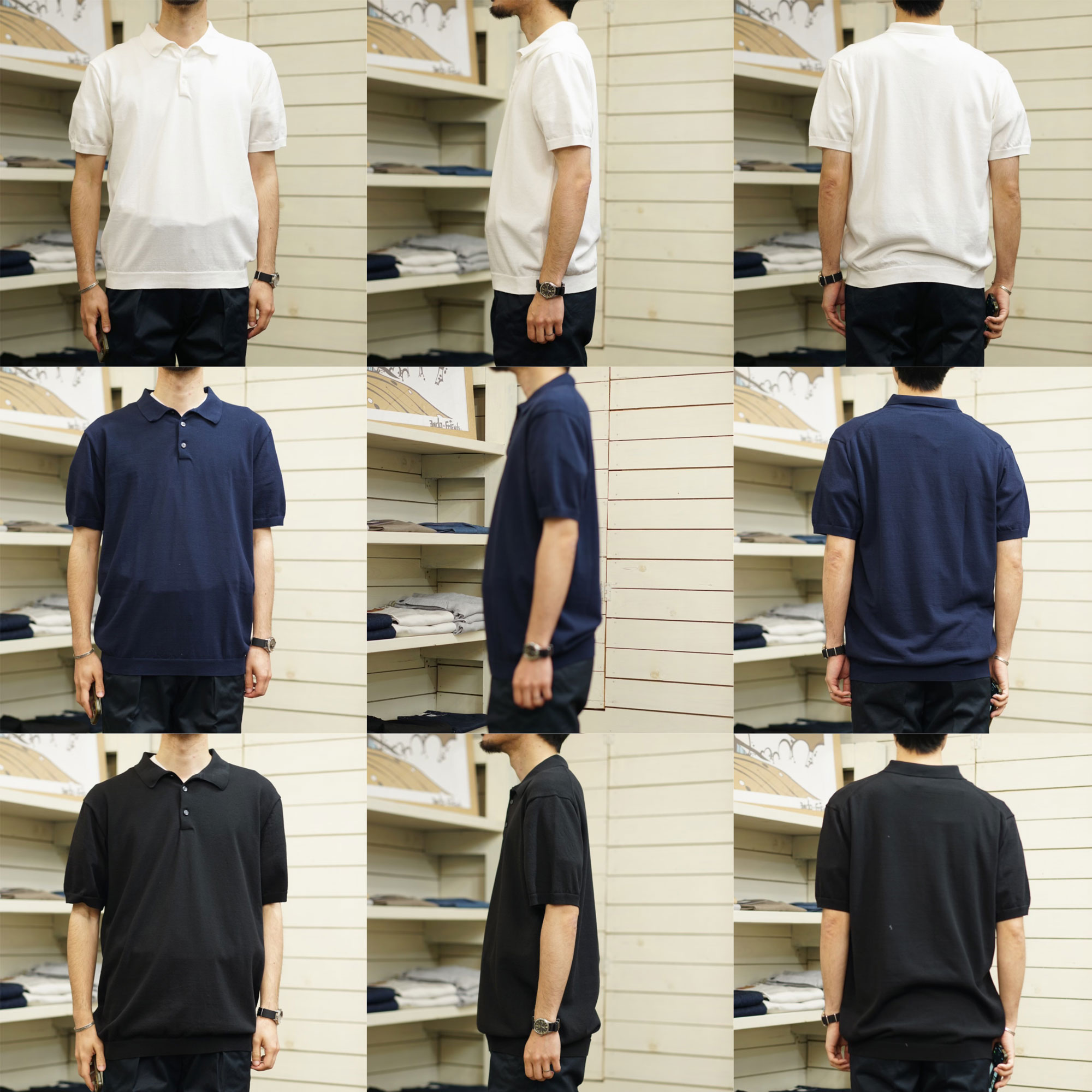ムーンキャッスル MOONCASTLE アイスコットン S/S ポロシャツ