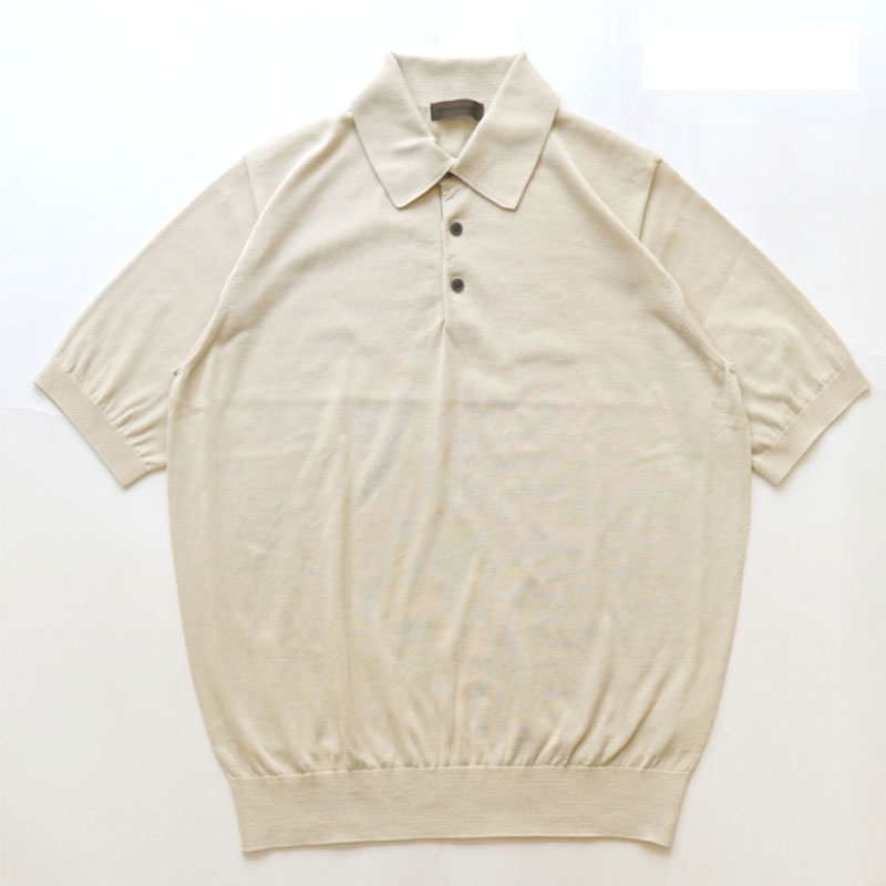 まとめ売り　Rinascente リブ編みニットポロシャツ ベージュ まとめ売り Rinascente リブ編みニットポロシャツ ベージュ