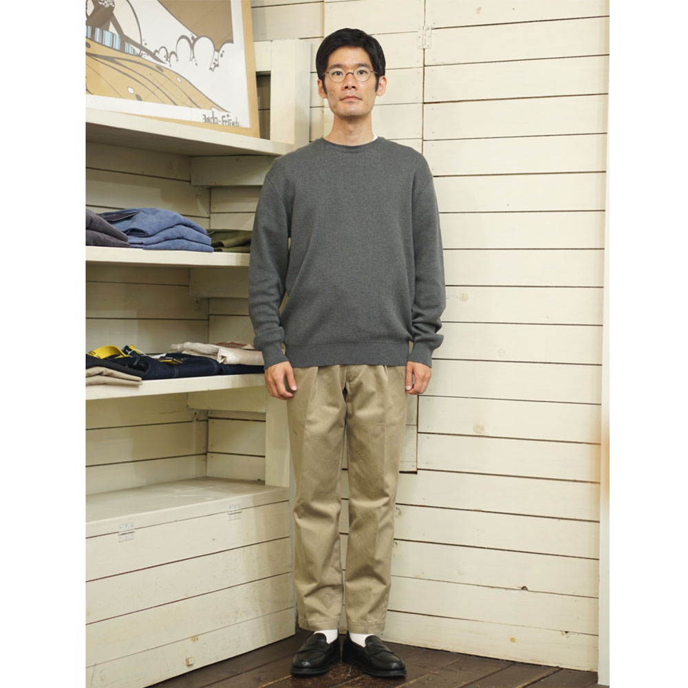 リナシェンテ Rinascente 長袖クルーネックコットンニット 50 美