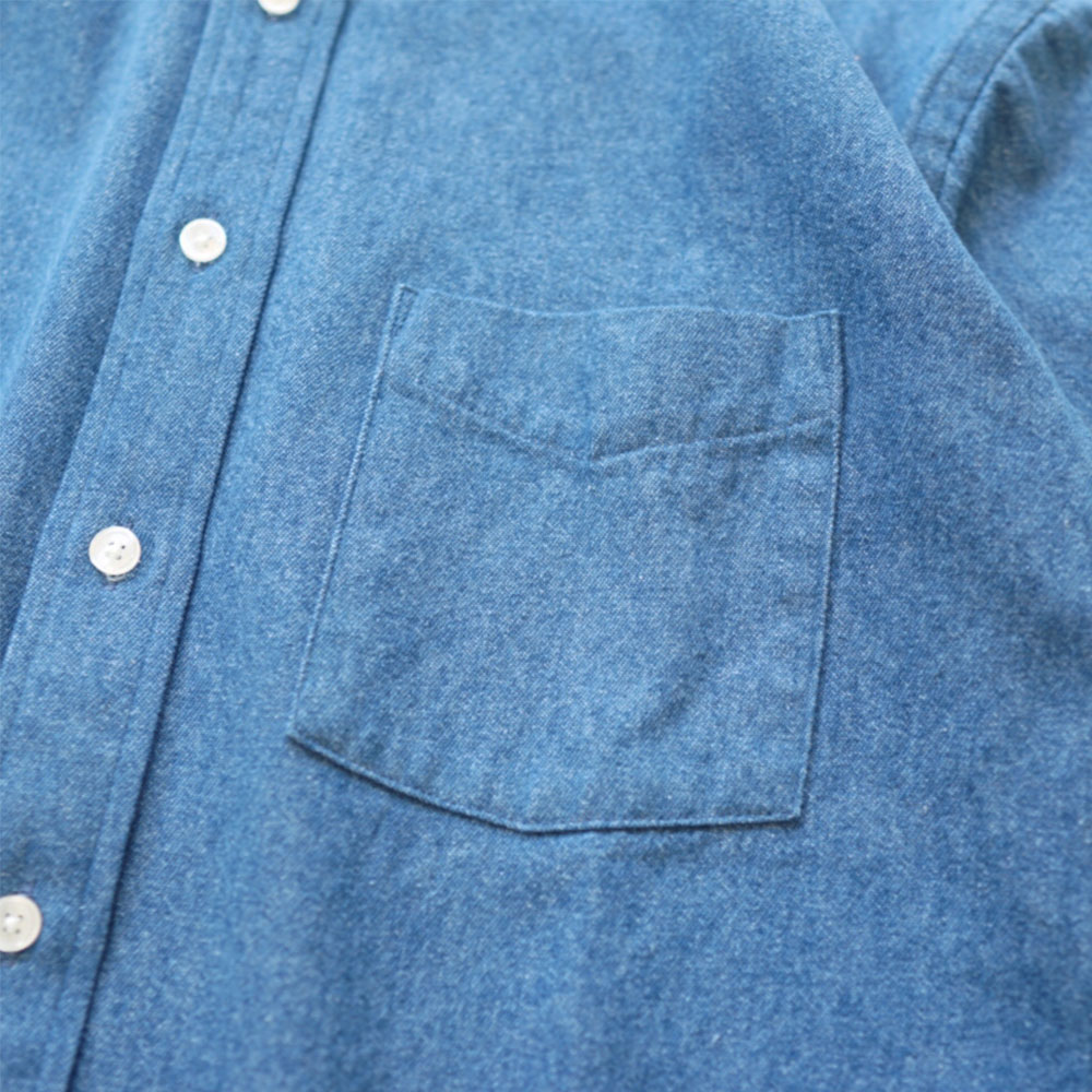 セロ SERO デニム ボタンダウンシャツ L.Indigo